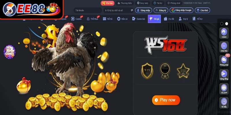 Đá gà EE88 là sản phẩm tạo nên tên tuổi cho thương hiệu nhà cái