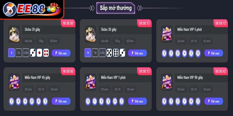 Xổ số EE88 được nhiều bet thủ yêu thích nhờ những điểm tinh tế, nổi bật